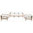 Monroe Outdoor 5-Person Acacia Wood Conversation Set with Rope Woven & Cushions-129155646