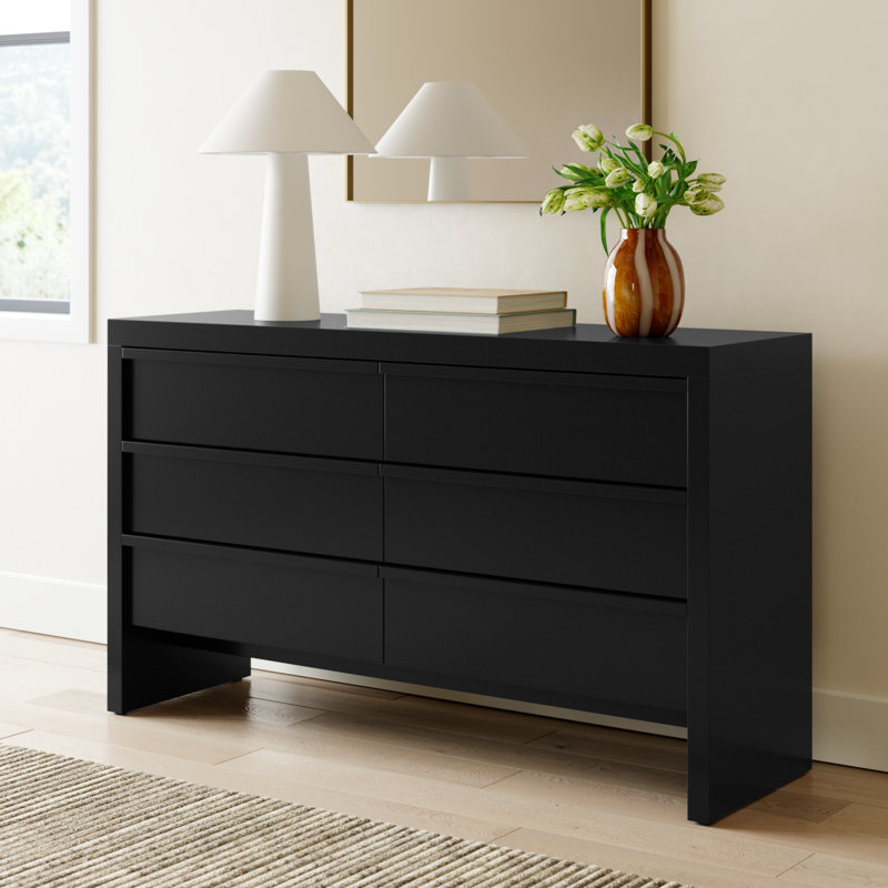 Sedona 60'' W 6 - Drawer Dresser, Black