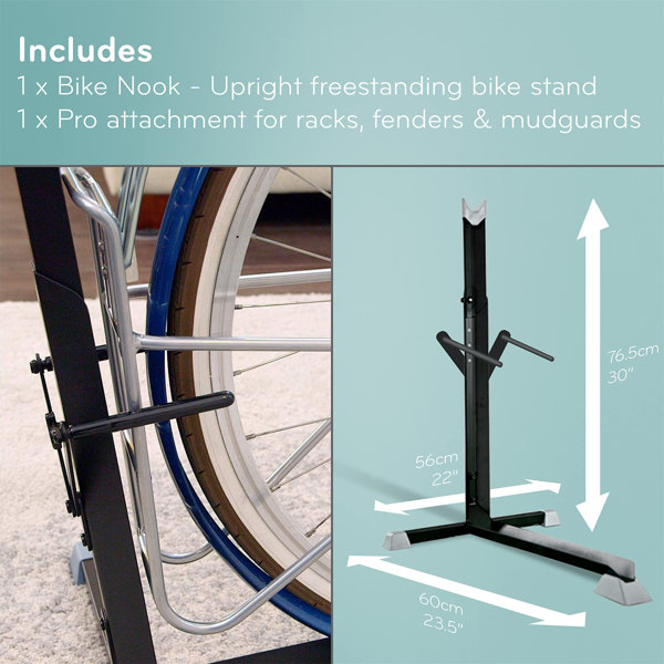  Bike Stand & Vertical Storage Rack by Bike Nook - The Original  Vertical Bicycle Floor Stand for Garage Storage and Indoor and Outdoor use,  Perfect Bike Accessories for Small Spaces with