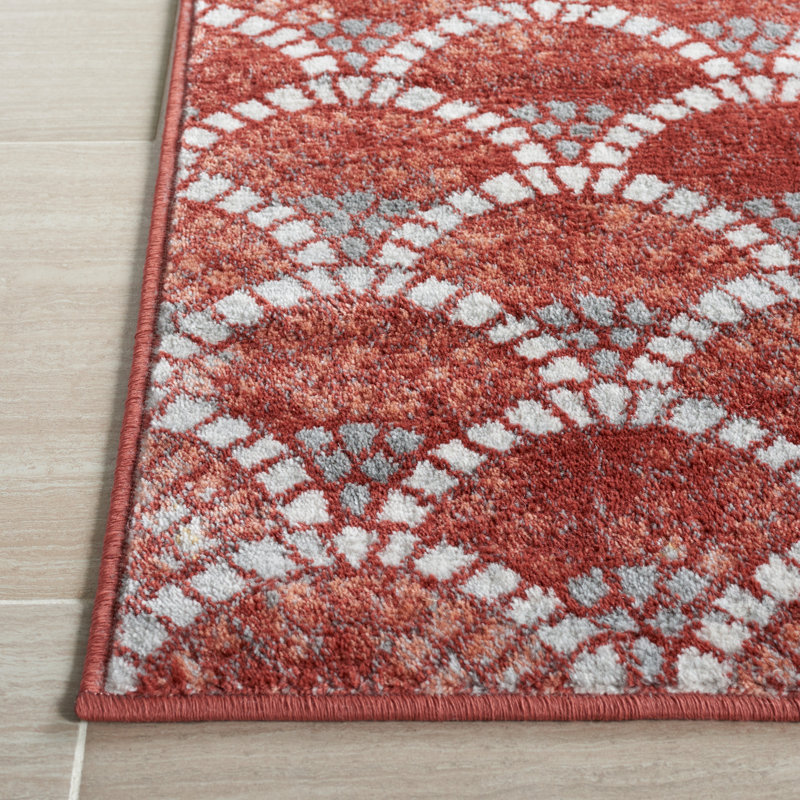 Tapis à motif géométrique Aadesh Performance, Carré 6 pi 7 po