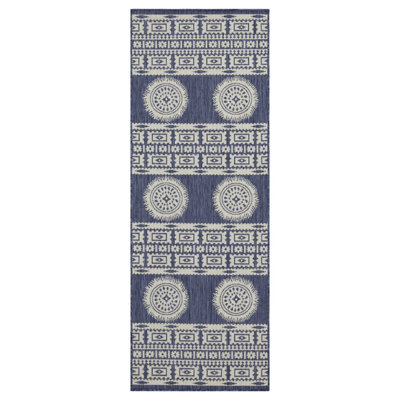 Sunshine GC_HAR2022 Blue 7 Ft. 10 In. X 10 Ft. 3 In. Indoor/Outdoor Area Rug