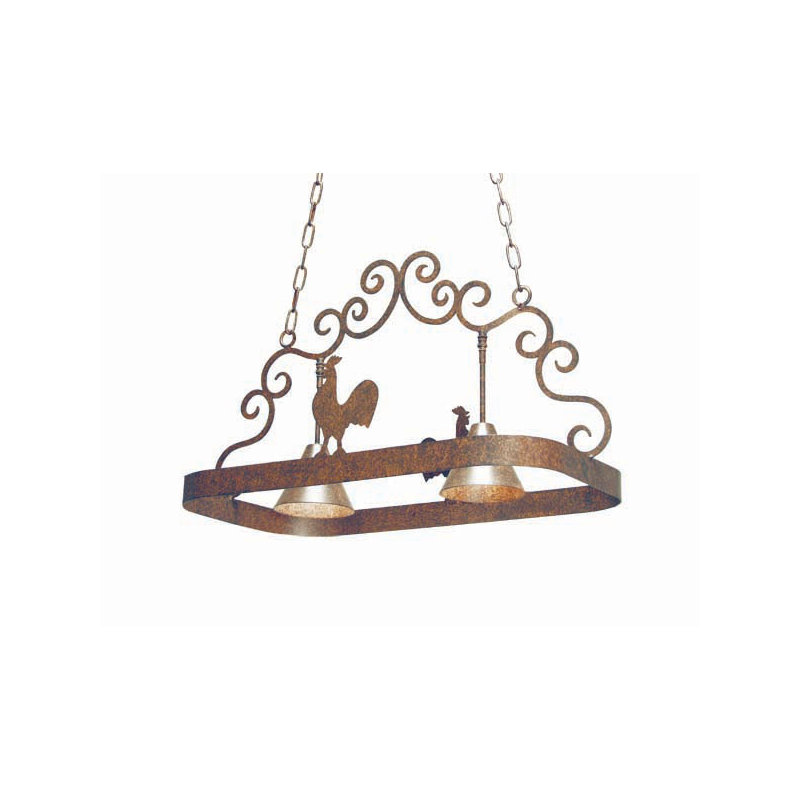 Poulet Handcrafted Hanging Pot Rack, Cajun Spice