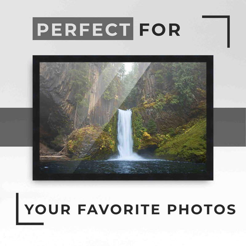 Wood Matte Picture Frame, Black, 20" x 38"