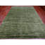 8'8"x11'6" Basil Green Ghazni Wool Solid Design Hand Knotted Oriental Rug 29E5604620044CD984EE9FBE3743447F