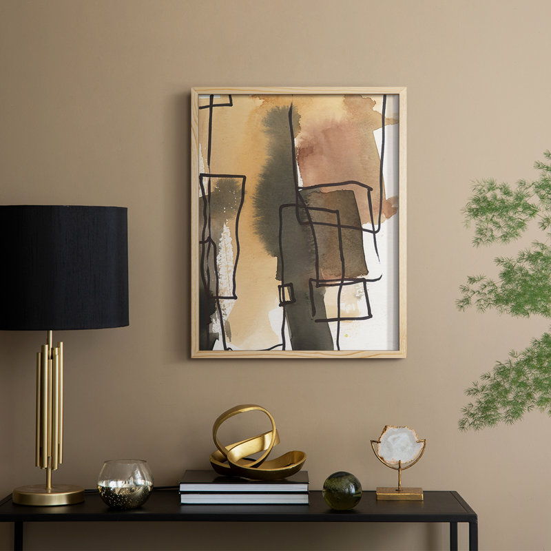 Impression encadrée Retro Vibe III - bois massif, H 15 po x l 12 po