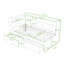 Twin Upholstered Daybed Bed with 2 Drawers, USB Ports and LED Belt-1174334208