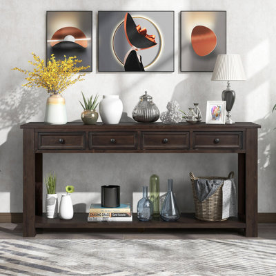 Console / canapé avec tiroirs de rangement et tablette inférieure pour le vestibule