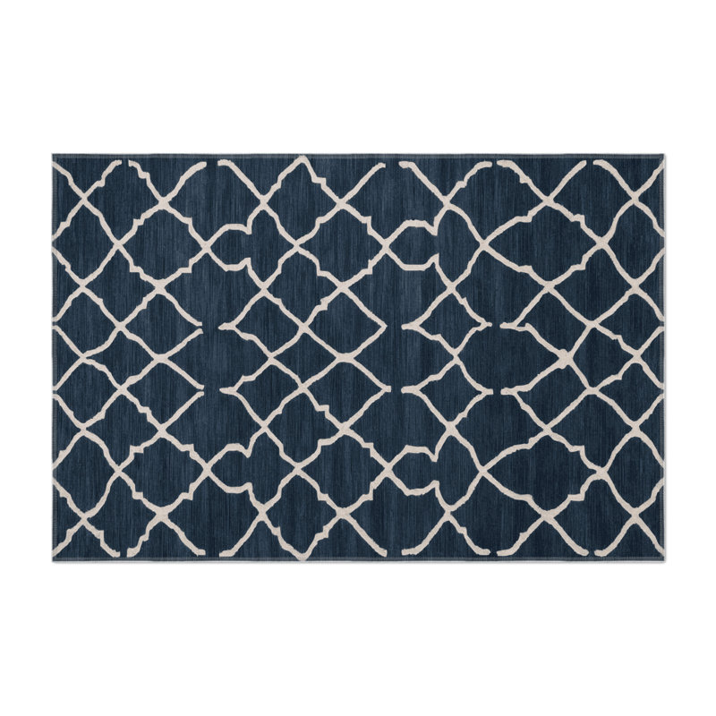 Tapis gris intérieur et extérieur Trellis