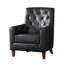 Fauteuil en cuir véritable avec dossier capitonné l 33,25 po Olga-761303059