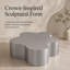 Table basse en acier inoxydable en forme de couronne de 39,4 po Caston, centre de table moderne sculptural d'une capacité de 220 lb
