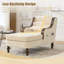 Chaise longue surdimensionnée avec siège large, fauteuil-lit rembourré avec poches de rangement, canapé de lecture à haut dossier pour le salon et la chambre à coucher-134966209