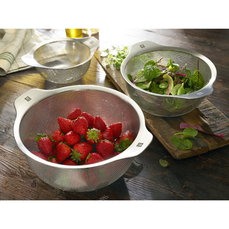 Zwilling J.A. Henckels Stainless Steel Food Strainer, 4.7" H x 9.8" W x 9.4" D