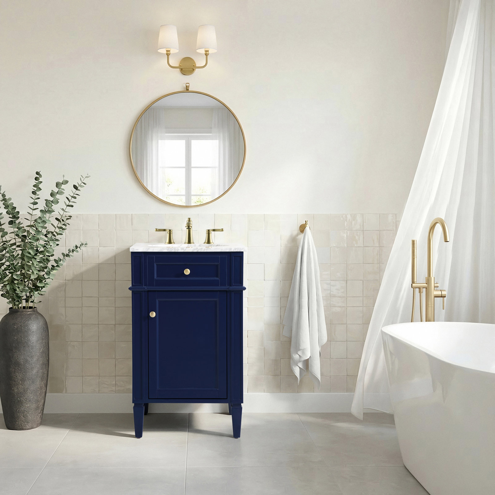 Rivers 21'' Single Bathroom Vanity, Blue