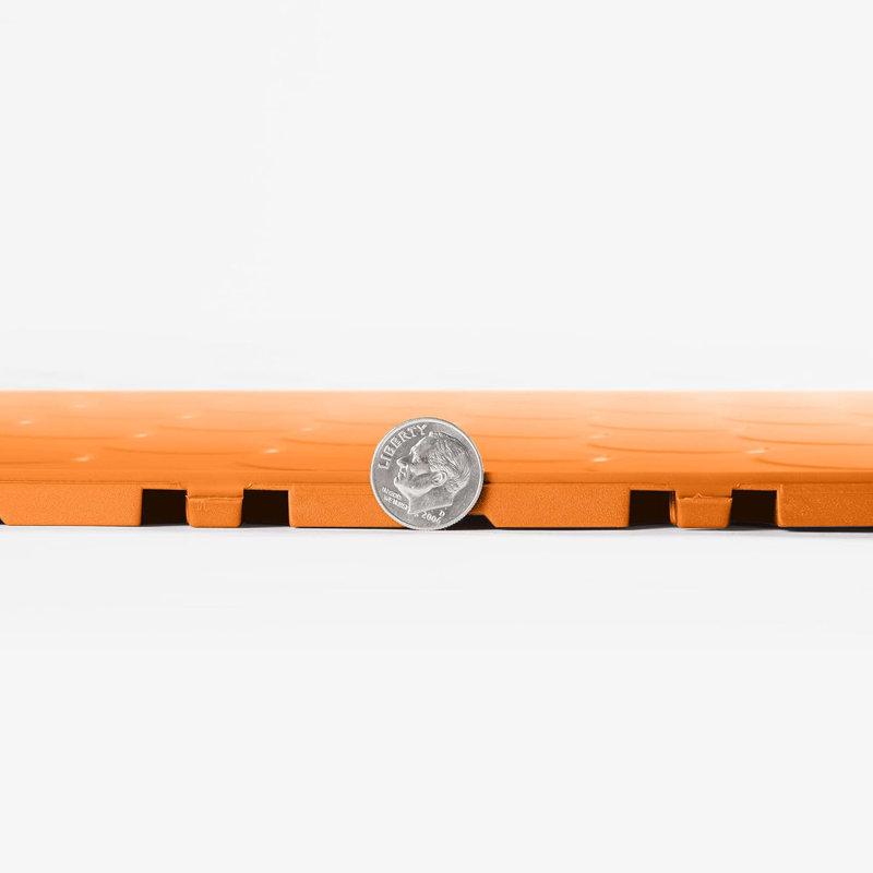 Carrelage de plancher de garage 12" x 12" en monnaie nitro, Orange Harley