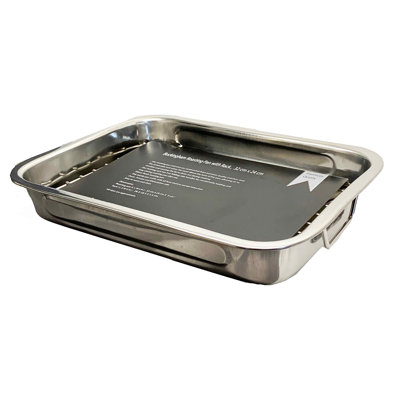 Buckingham Roasting Tray Stainless Steel with Grill Rack 30 cm
