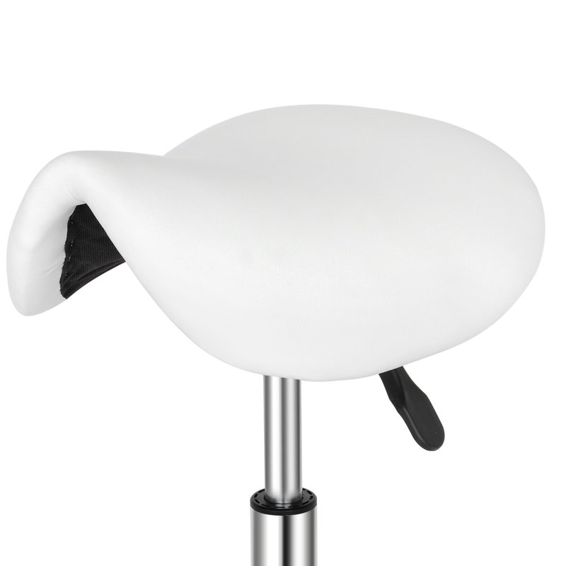 Tabouret de laboratoire à hauteur ajustable Fernie, Blanc