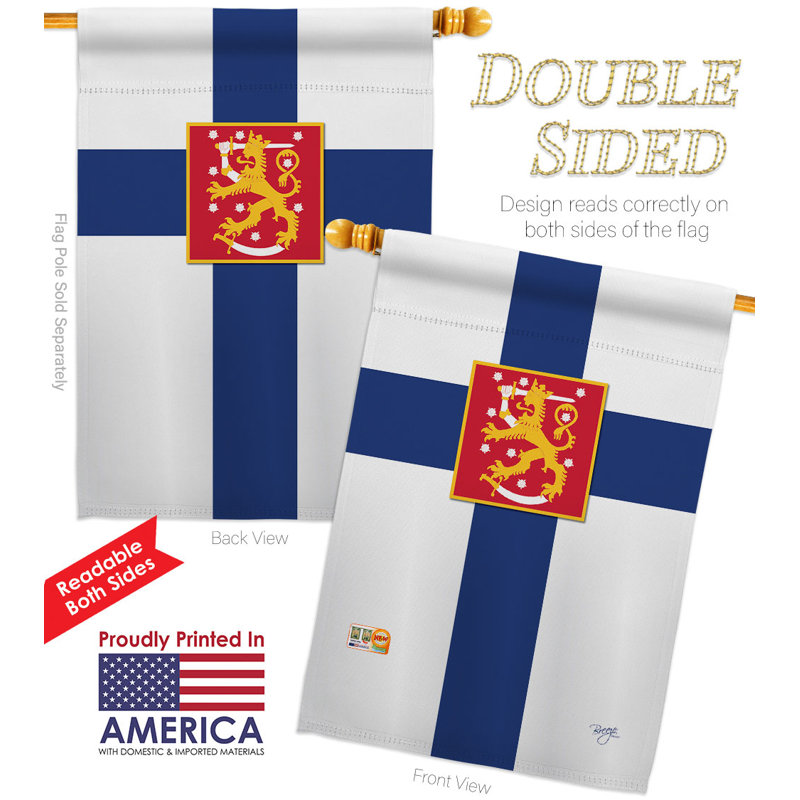 Double Sided 40'' H x 28'' W Polyester Flag Set