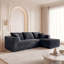 Canapé modulaire Boneless de 93 po, canapé modulaire Cloud avec assise profonde, canapé modulaire moderne en L avec méridienne, fauteuils rembourrés pour le salon, la chambre à coucher, sans assemblage-51215120-51215123