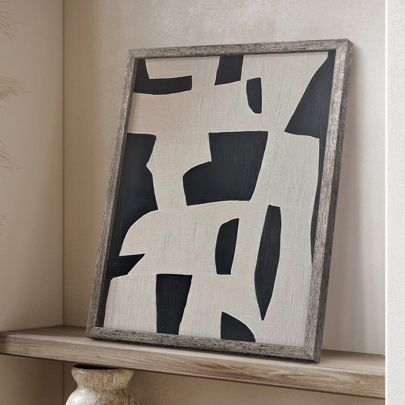 ABSTRACT Series, impression encadrée en bois massif, H 11 po x l 9 po