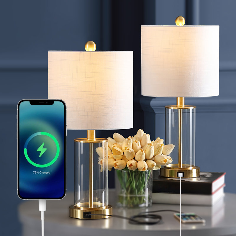 Serkan   USB Table Lamp, Brass Gold