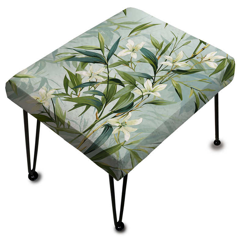 Tropical Zen Bamboo I - Tropical Rectangle Ottoman