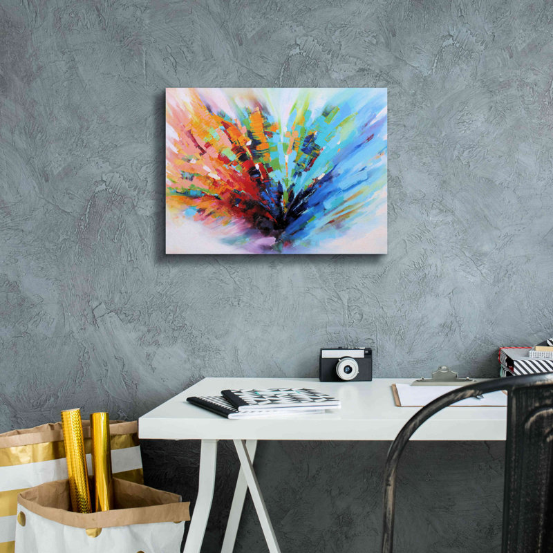 "Positif Vibes" par Christov Art, H 12 po x l 16 po x P 0,75 po