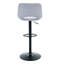Ensemble de 2 tabourets de bar réglables Modern Modern, tissu en lin gris clair, peut supporter jusqu'à 250 lb