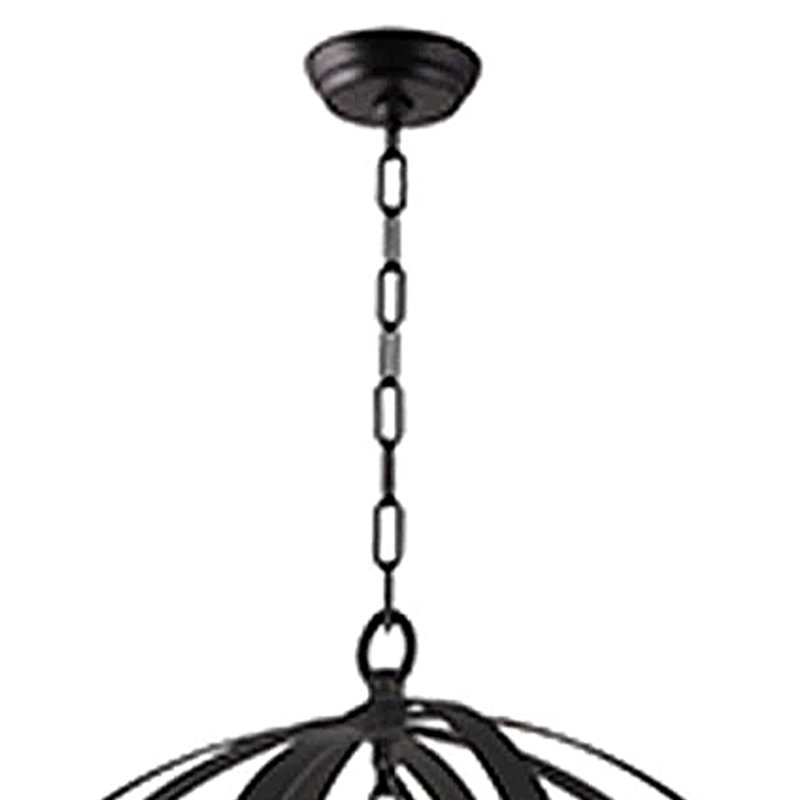 Lustre en forme de globe 3 lumières avec décorations en cristal wingler