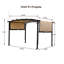 Pavillon de jardin pour pergola d'extérieur, auvent rétractable à abat-jour, pavillon de jardin à raisin à cadre en acier, jardins de pergola Sunselerter, terrasses, cour arrière - Identique à WS