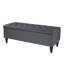 Banc de rangement rembourré avec pieds en bois massif Balcom-1873966645-1873684130