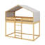 Lit simple superposé en bois avec tente-2104640520