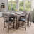 Benigni Upholstered Counter Stool with Solid Wood Frame