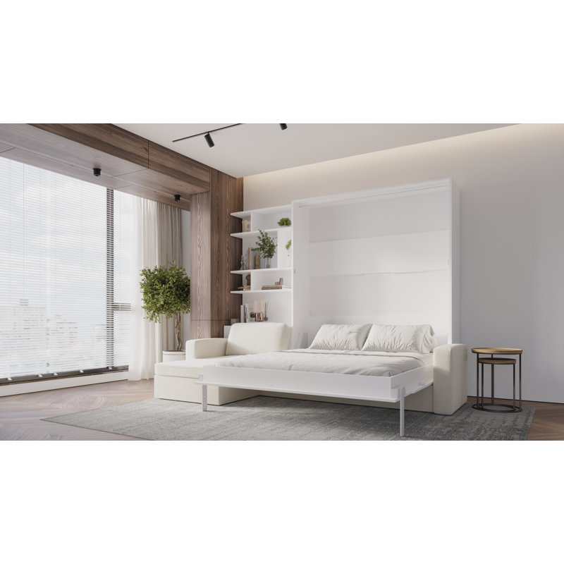 Neidelin Upholstered Bed, White/Cream