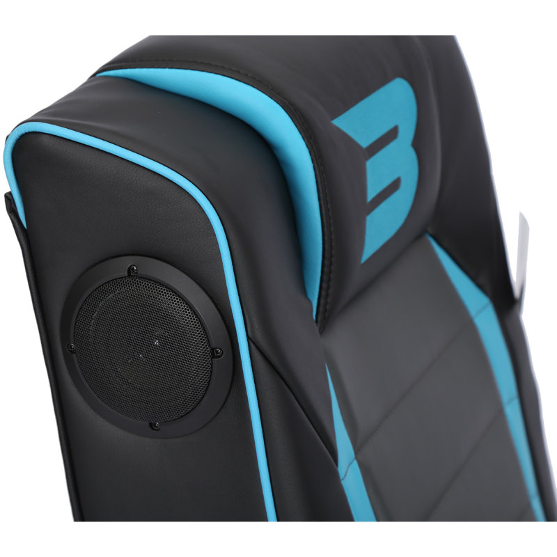 BraZen Serpent 2.1 Bluetooth Surround Sound Gaming Chair, Black/Blue