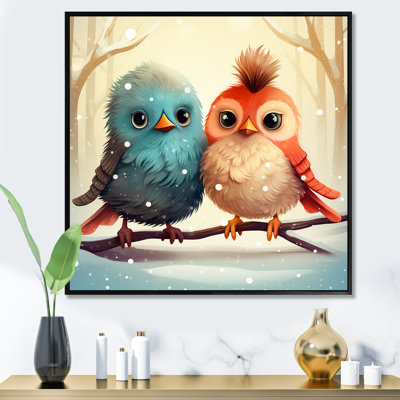 Christmas Cute Bird Lovers For Nursery I - Bird Wall Art