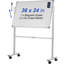 Petit tableau blanc magnétique réversible autoportant