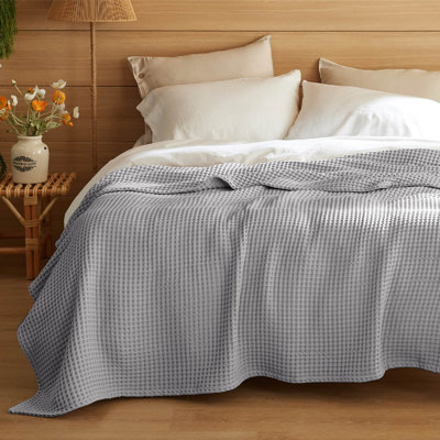 Bedsure 100% Cotton Waffle Weave Blankets 239GSM