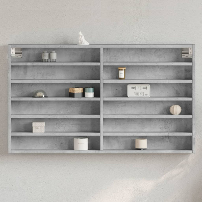 Roenick Floating Shelf, 58cm H x 100cm W x 8.5cm, Concrete Grey