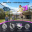 Trampoline mauve 12 pieds Acwarm Home 2026 - 1500 lb, Astm, avec ensemble de basketball léger à DEL, filet, échelle et coussin-127663361