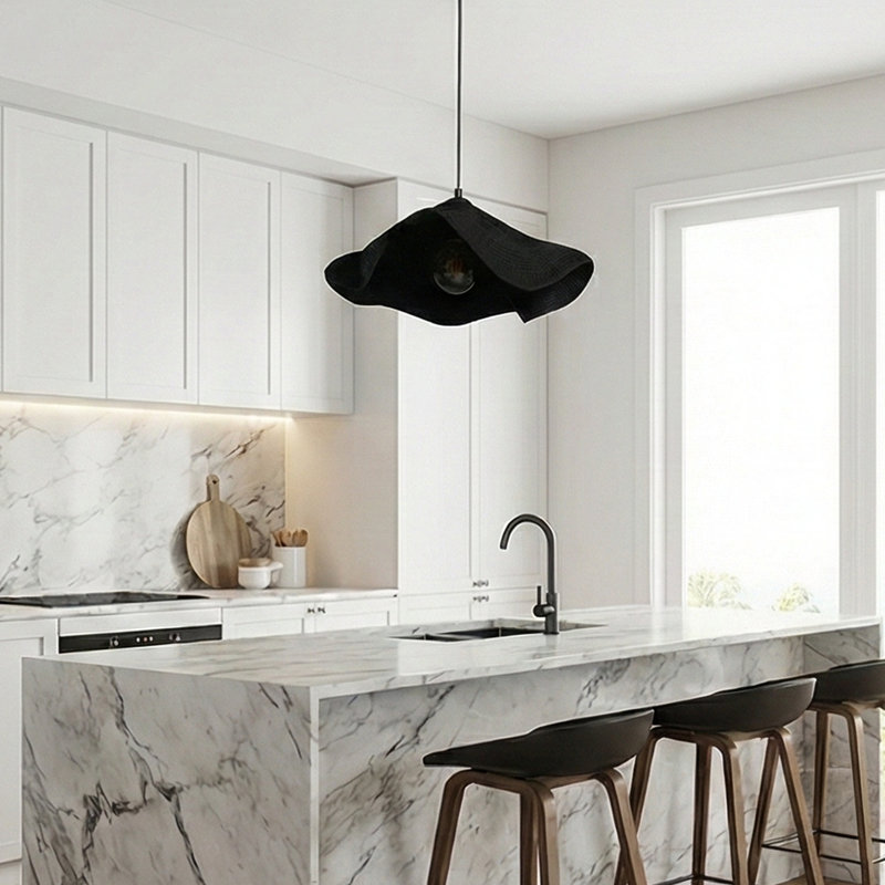 Luminaire suspendu unique à 1 lumière Antrez, Noir