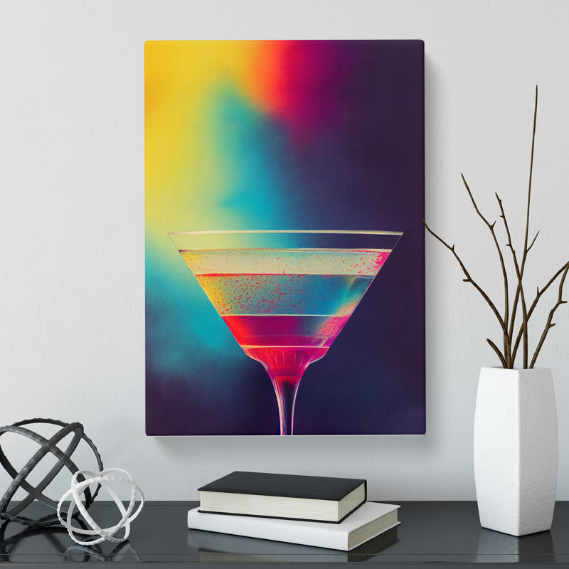 Cocktail Hydrodipped - Wrapped Canvas, 76cm H x 50cm W x 3cm D