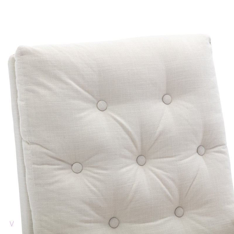 Fauteuil berçant à haut dossier, Beige