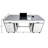 2 Piece Writing Desk Office Set