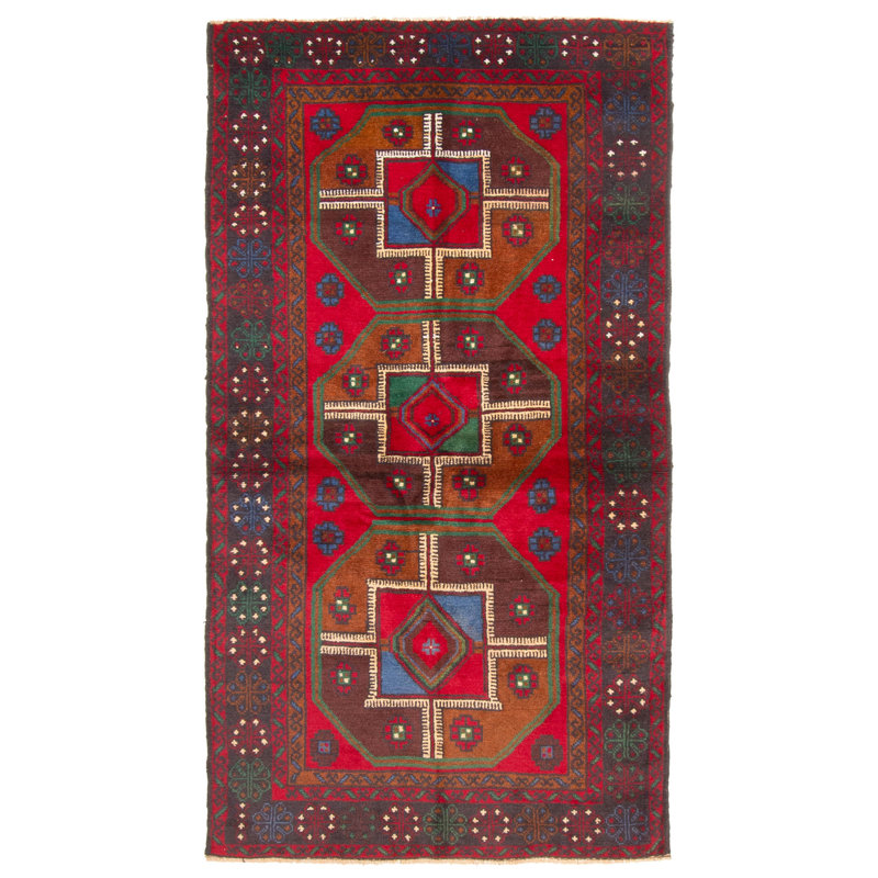Rizbaft Red Rug 3'3" x 6'3"
