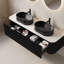 Meuble-lavabo mural avec 2 tiroirs