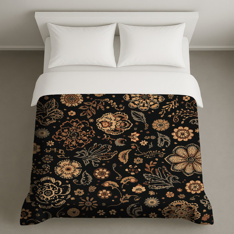 Housses de couette à motif floral, Lit simple