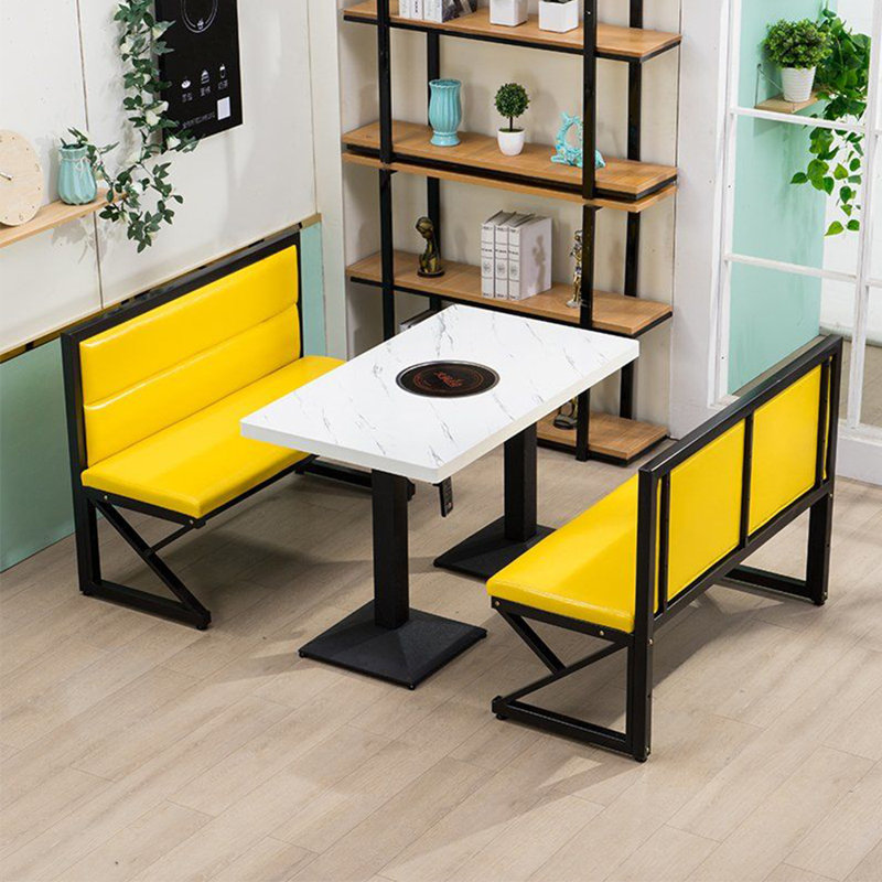 Banc de restaurant Hot Cafe, Jaune