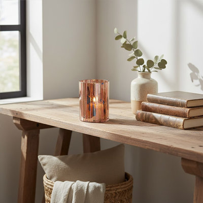 14 cm H Glass Tabletop Tealight