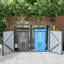 Living and Home 5 ft. W x 3 ft. D Zinc Steel Garage Shed