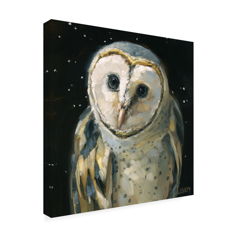 «Andrea Lavery Night Owl», art sur toile, H 14 po x l 14 po